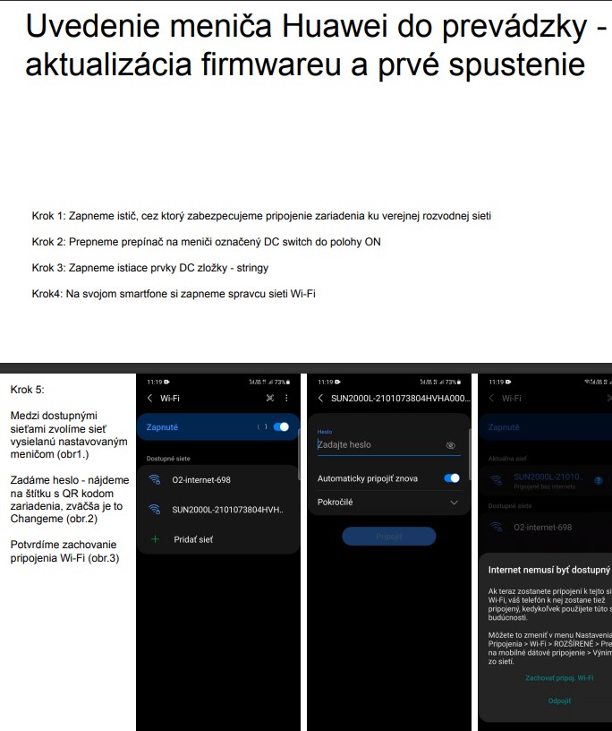 Uvedenie 3-fazového meniča Huawei do prevadzky