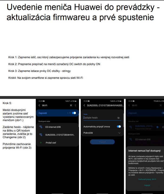 Uvedenie meniča Huawei do prevádzky